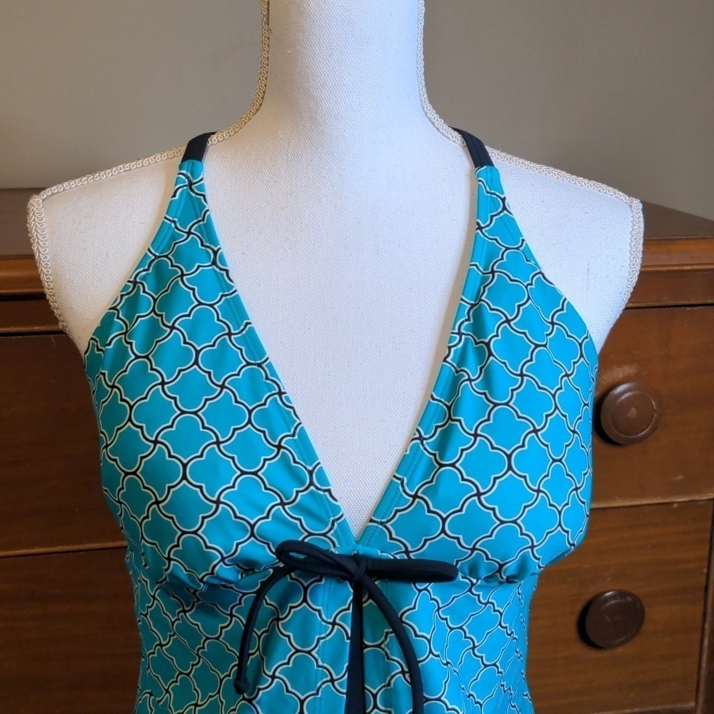BEACH DIVA ECHO BEACH ITALIAN TILE TURQUOISE 2 piece TANKINI - Picture 3 of 16